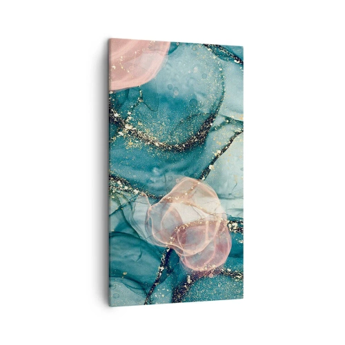 Canvas picture - Silm Blue, Tulle Pink - 45x80 cm