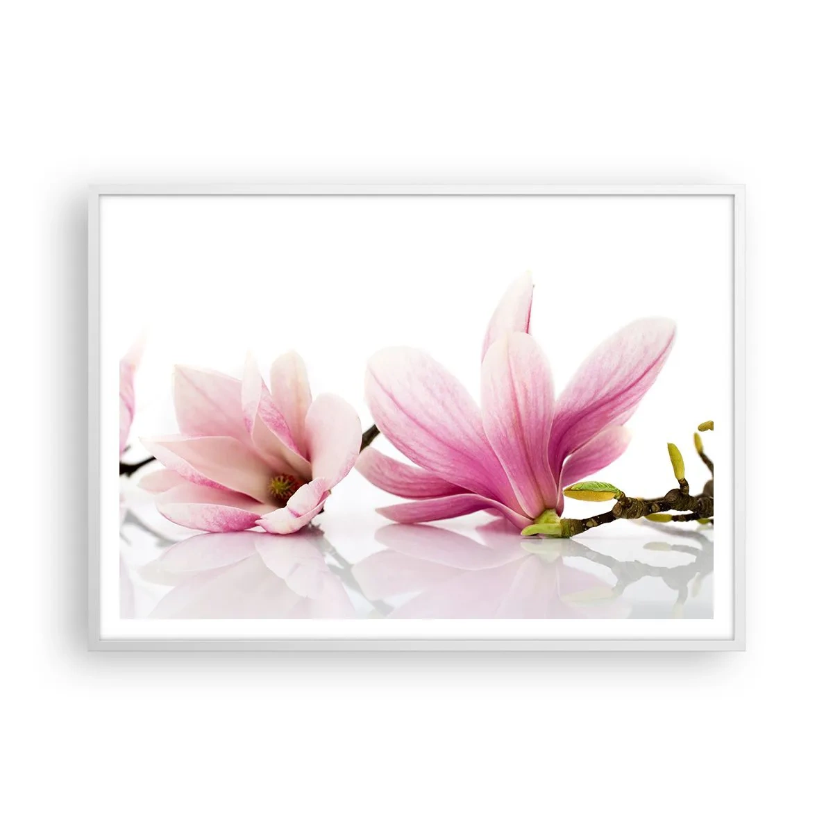 Poster in white frmae - Delicate Like a Spring Breeze - 100x70 cm