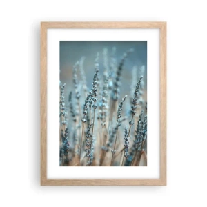 Poster in light oak frame - Fragrant Grass - 30x40 cm