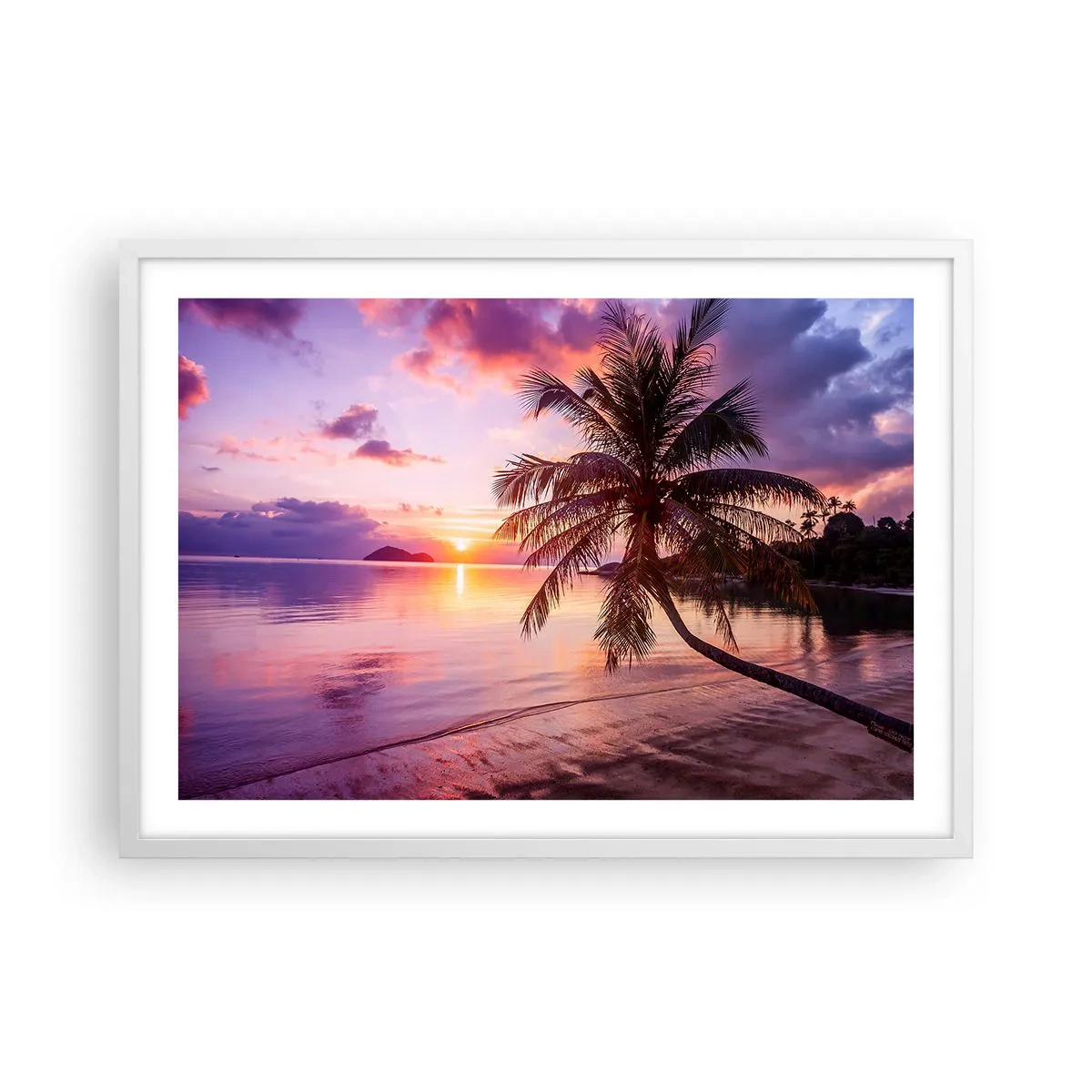Poster in white frmae - Bliss up to the Horizon - 70x50 cm