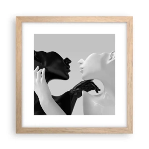 Poster in light oak frame - Attraction - Desire - 30x30 cm