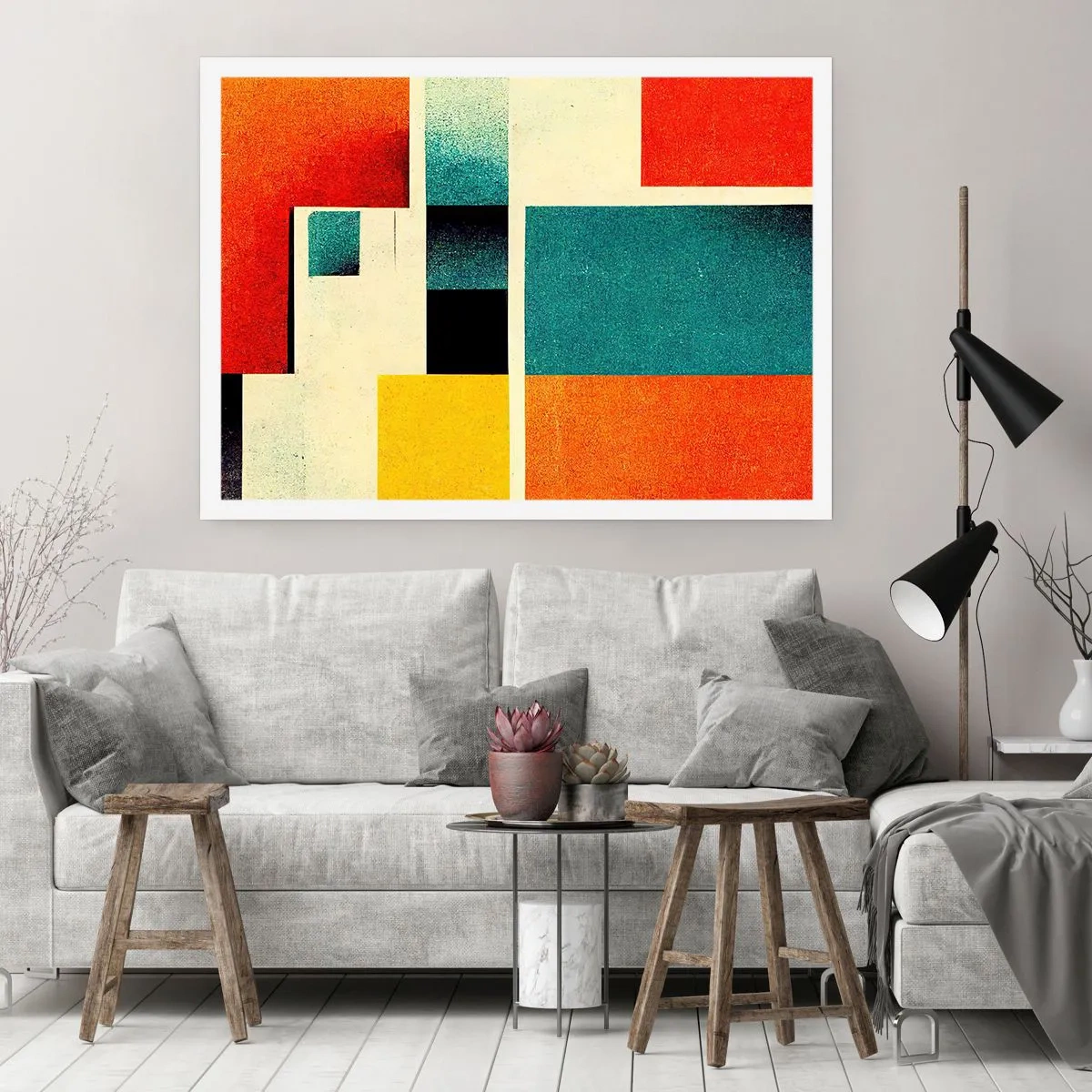 Poster - Geometric Abstract - Good Energy - 100x70 cm