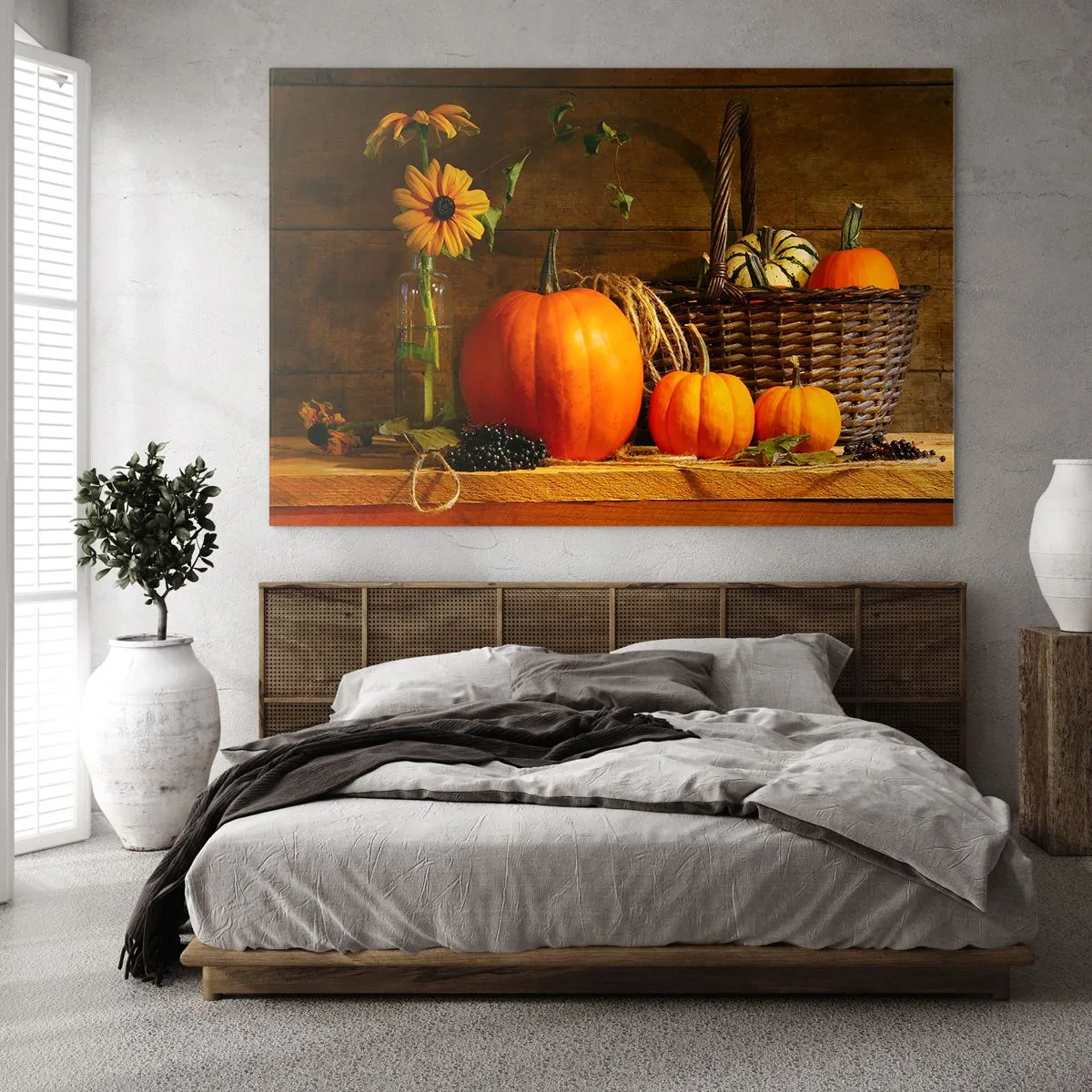 Glass picture - Rustic Composition - Fruit of Autumn - 100x70 cm