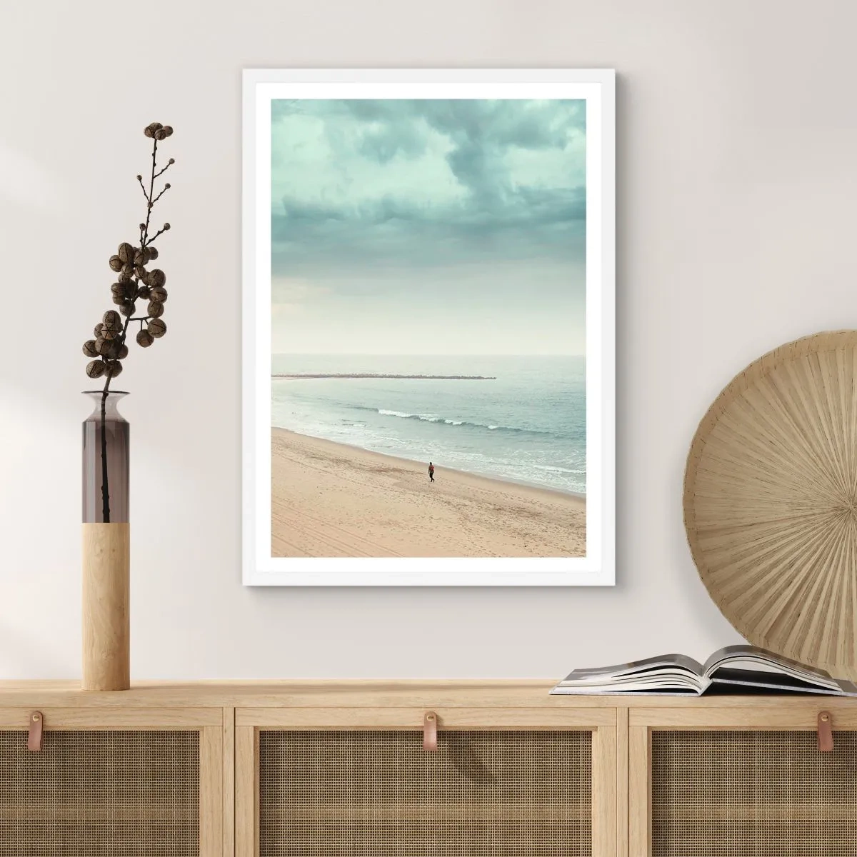 Poster in white frmae - In Search of Quiet - 70x100 cm