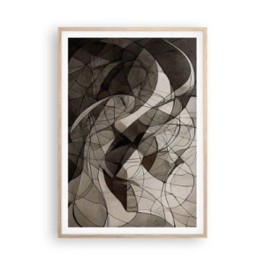 Poster in light oak frame - Circulation of the Colours of the Earth - 70x100 cm