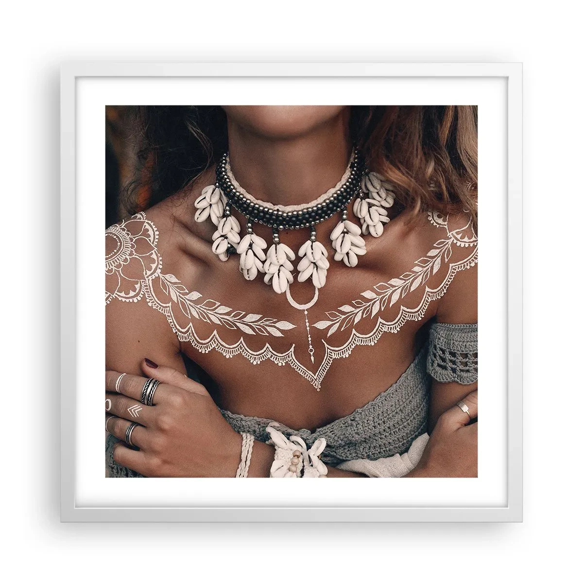 Poster in white frmae - Talismans, Rituals of Womanhood - 50x50 cm