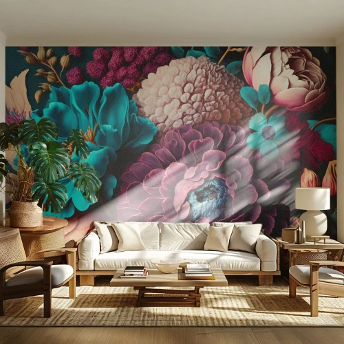 Photo Wallpaper Standard Eco - Rich Nature - Flowers, Botany, Vintage - 350x256 cm