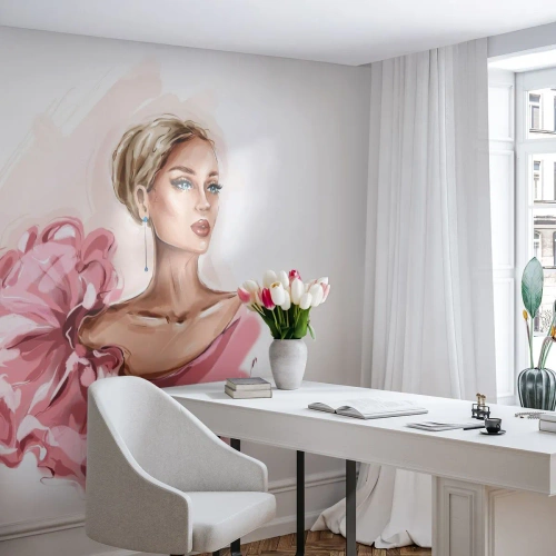 Photo Wallpaper Premium Canvas - Like a Painitng - Woman, Fashion, Graphics - 450x315 cm