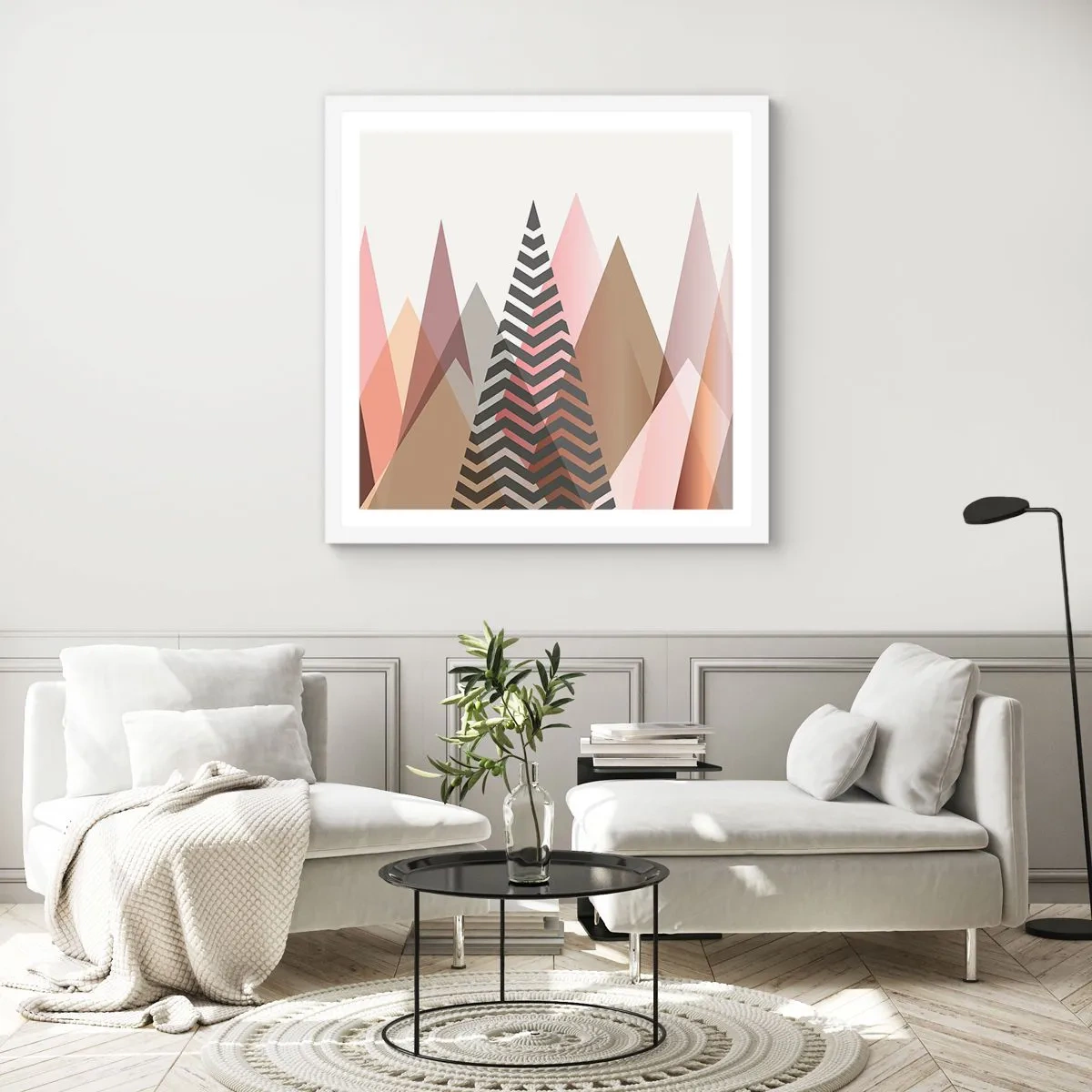 Poster in white frmae - View of the Piramide - 60x60 cm