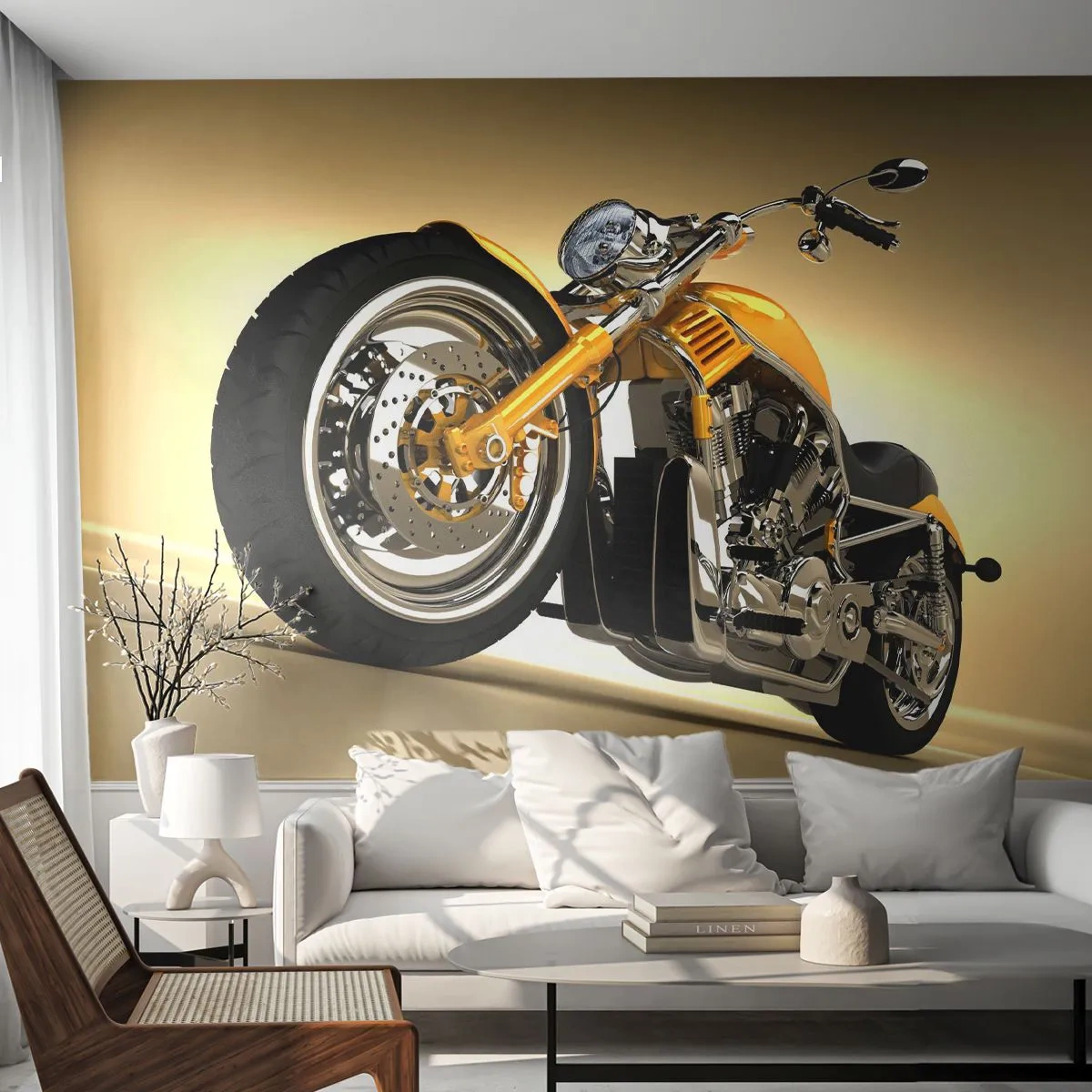 Photo Wallpaper Premium Canvas - Dreams of Strength and Speed - Motorbike, Engine, Automotive - 450x315 cm