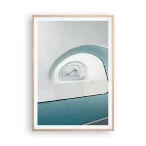 Poster in light oak frame - To the Bottom of Blue - 70x100 cm
