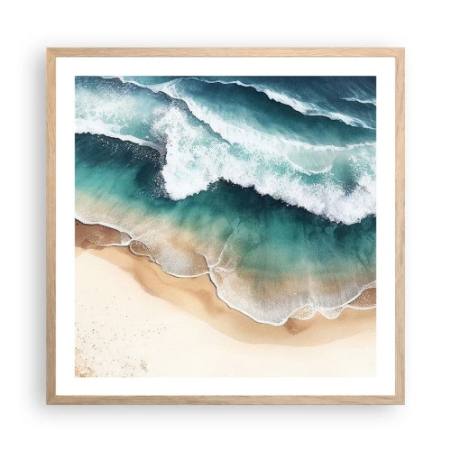 Poster in light oak frame - Eternal Encounter - 60x60 cm