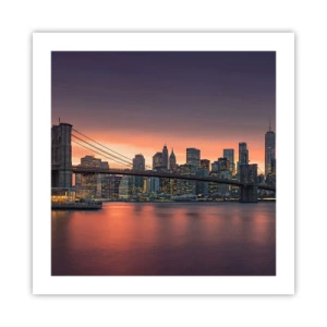 Poster - Submerged in Lilac Silence - 50x50 cm