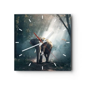 Wall clock - Clock on glass - Quiet Stroll - 40x40 cm