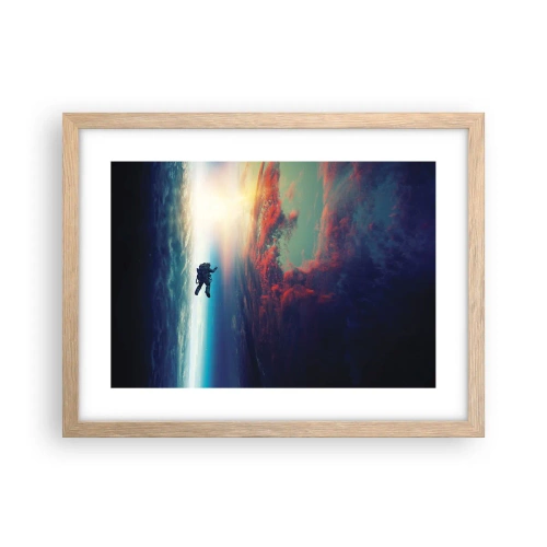 Poster in light oak frame - Confronting the Universe - 40x30 cm