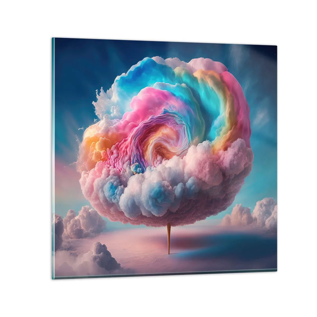 Glass picture - Dream of a Funfair - 30x30 cm