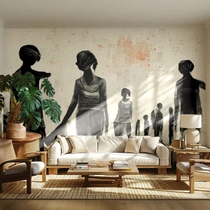 Photo Wallpaper Premium Sand - Against Solitude - Women, Work, Piece - 200x140 cm