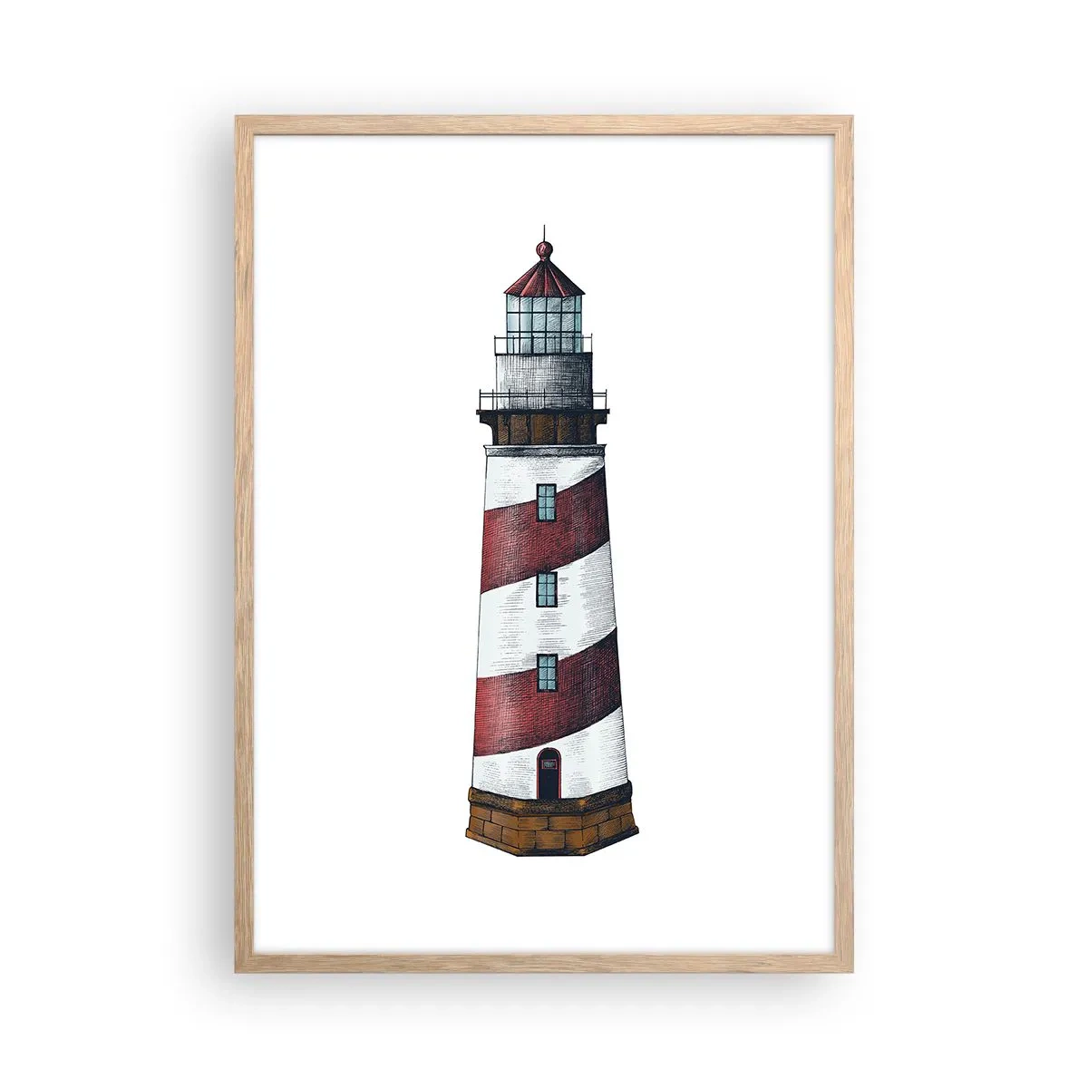 Poster in light oak frame - Always on Guard - 50x70 cm