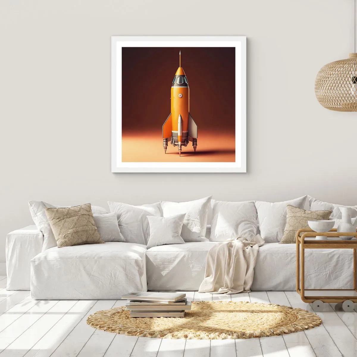 Poster in white frmae - It Starts with a Dream - 60x60 cm