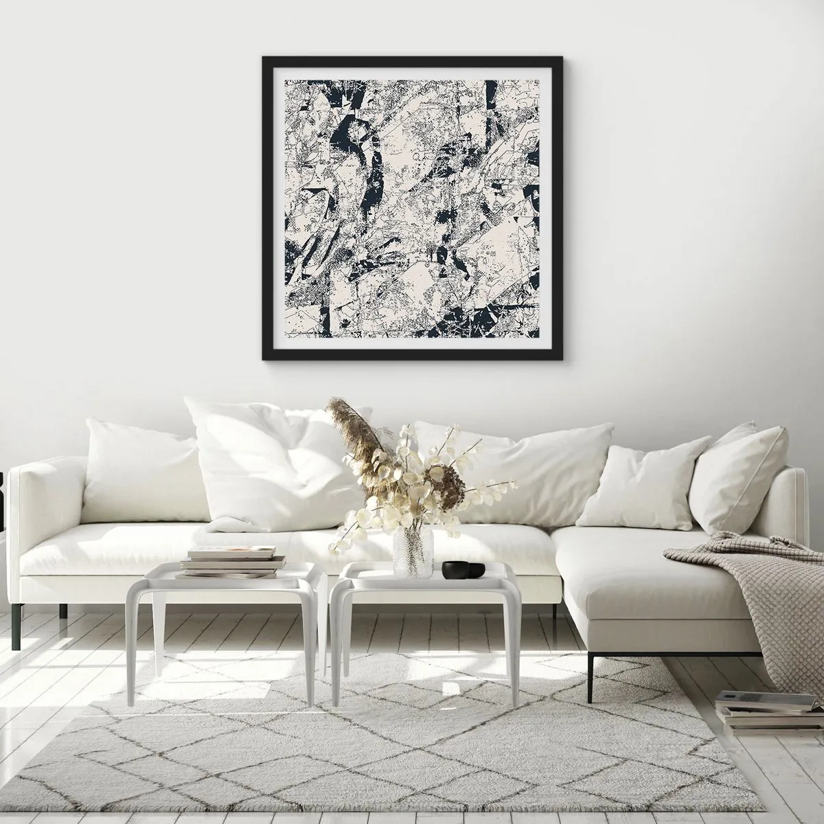 Poster in black frame - Infilitration of Opposites - 30x30 cm