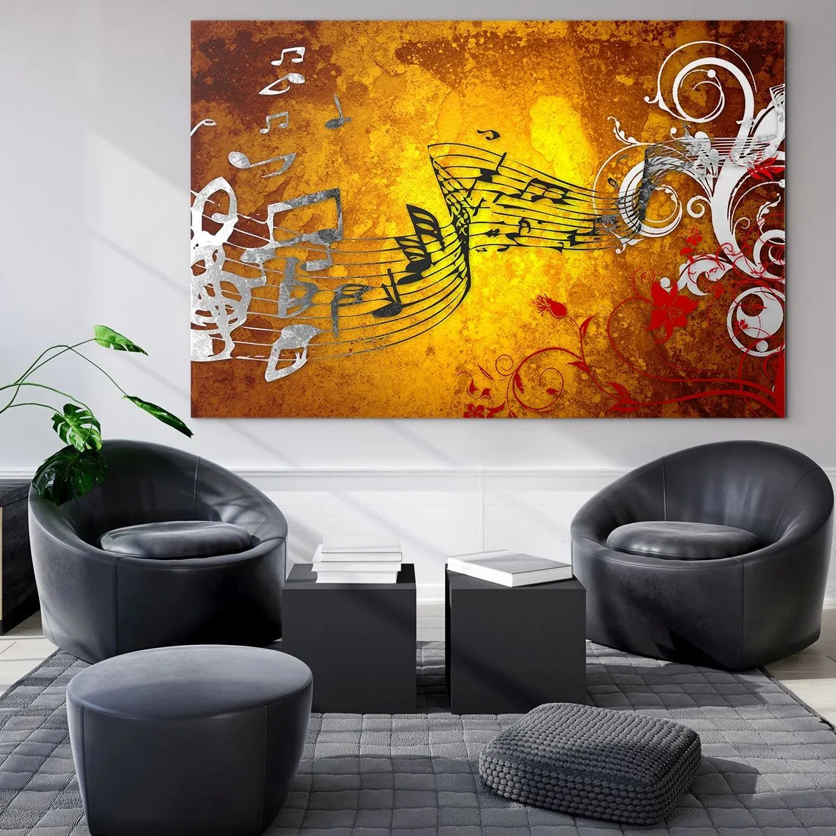 Glass picture - Let the Music Flow - 120x80 cm