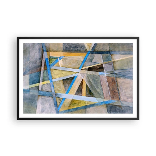 Poster in black frame - Straight Or Slanted? - 91x61 cm