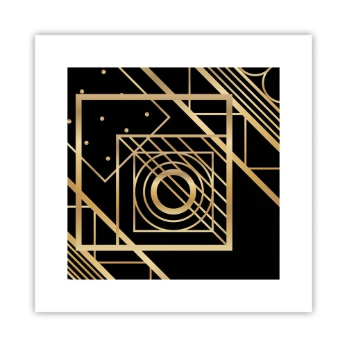 Poster - Golden Geometry - 30x30 cm