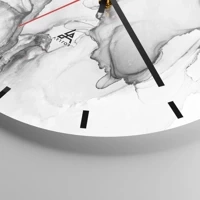 Clock face with lines