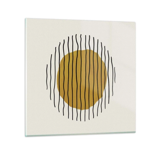 Glass picture - Abstract Shivering from Heat - 40x40 cm