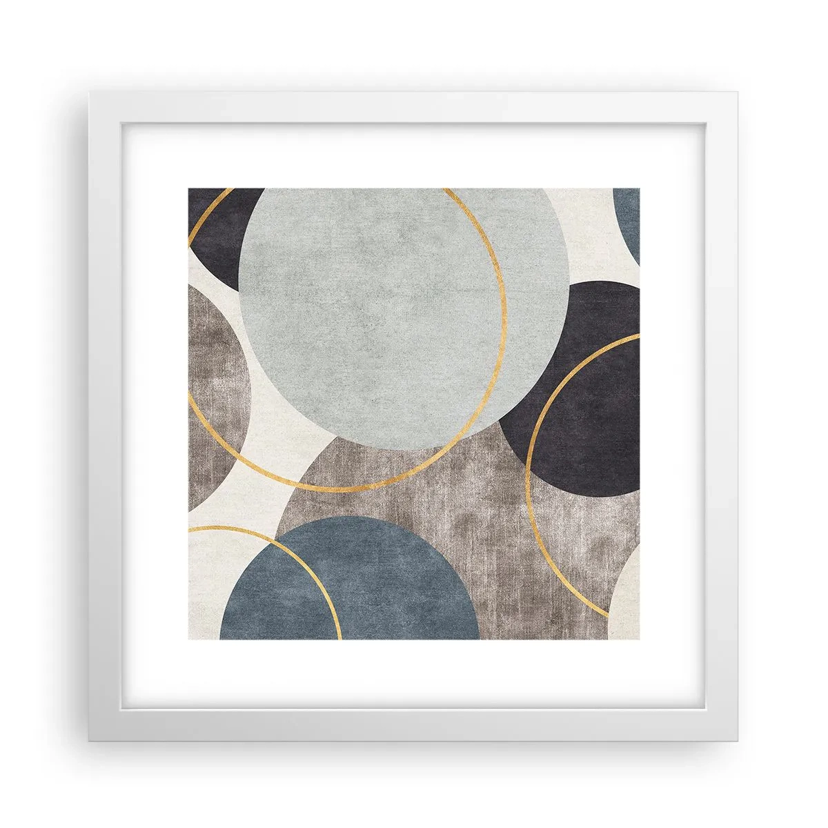 Poster in white frmae - Wheel after Wheel - 30x30 cm