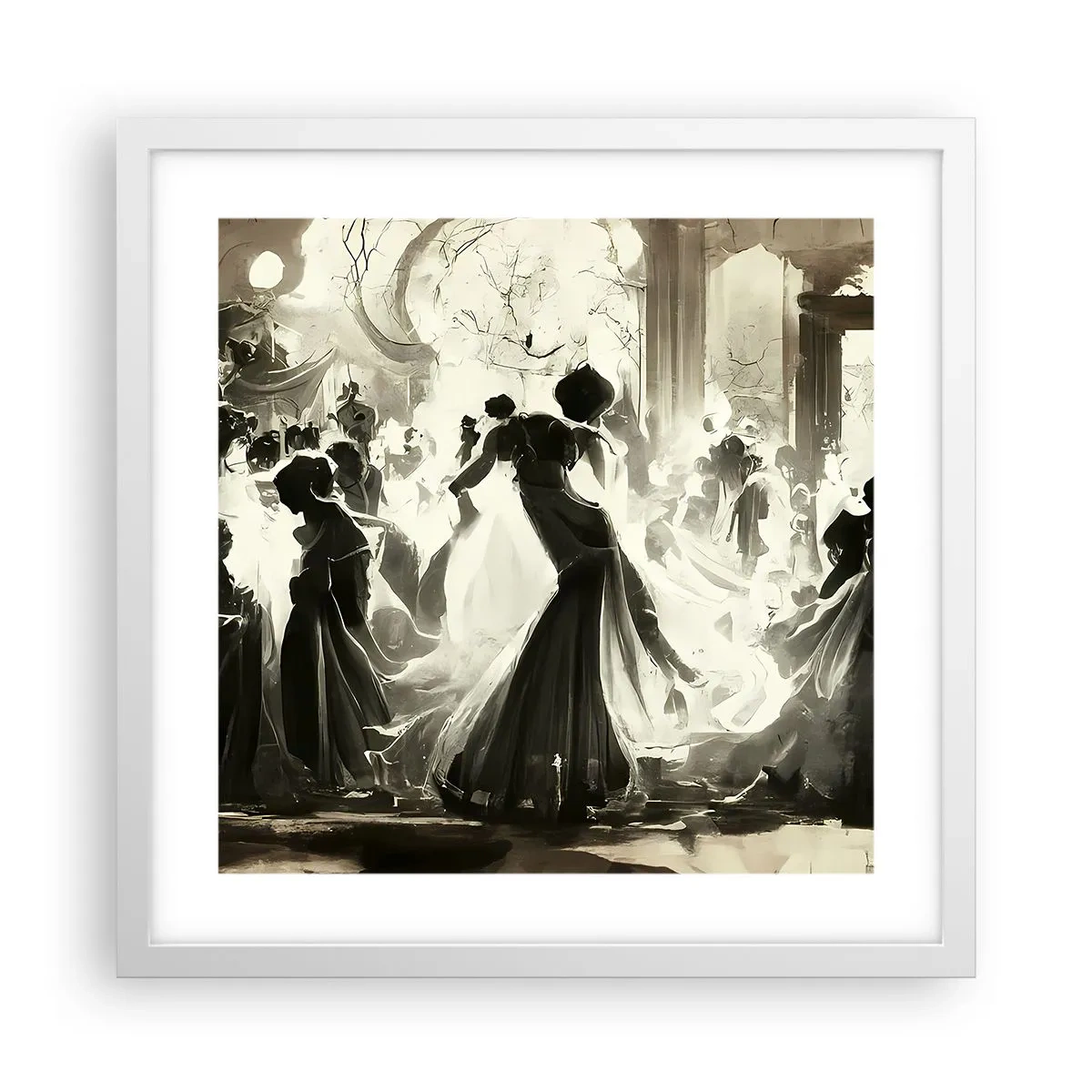 Poster in white frmae - Big Masquerade - 40x40 cm