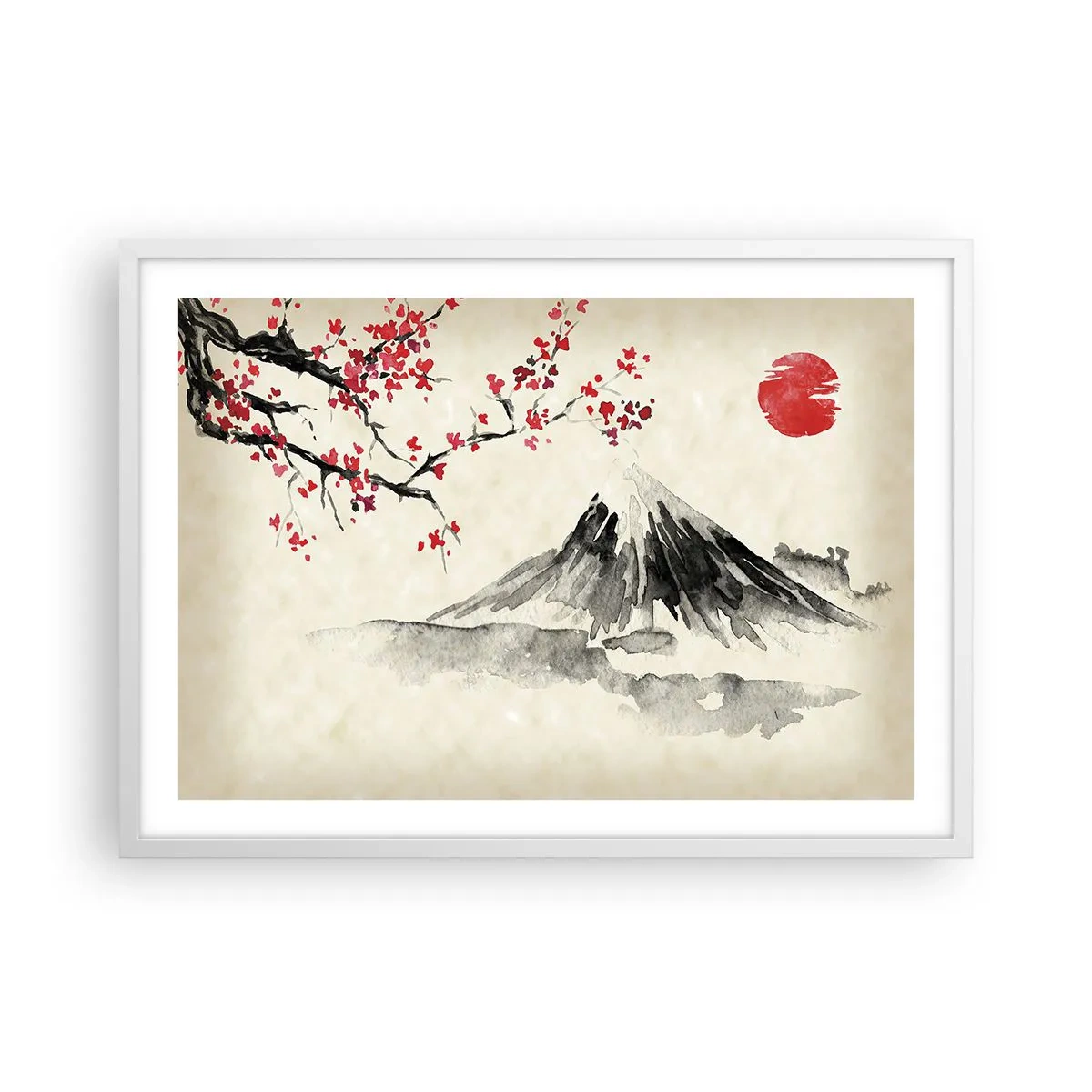 Poster in white frmae - Love Japan - 70x50 cm