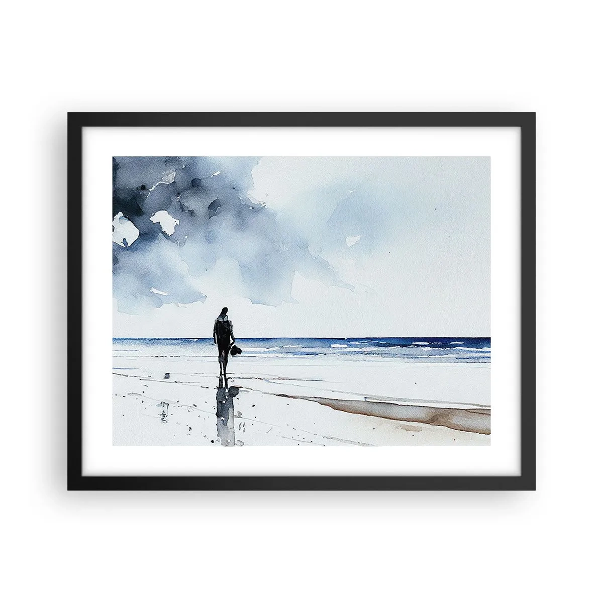 Poster in black frame - Conversation with the Sea - 50x40 cm