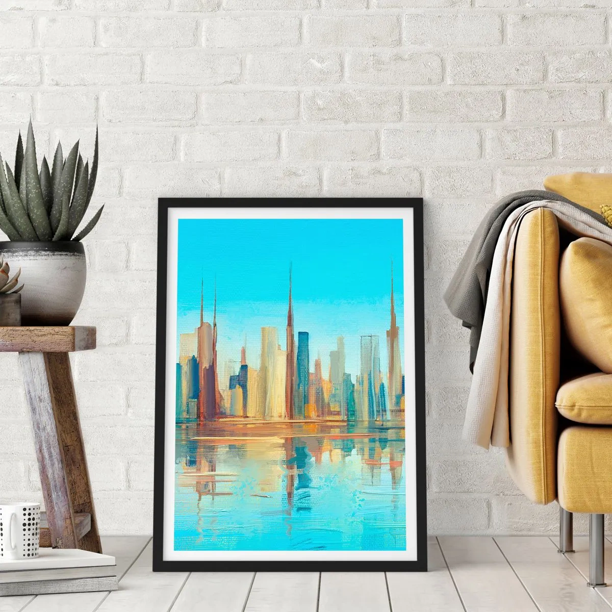 Poster in black frame - Sunny Metropolis - 70x100 cm