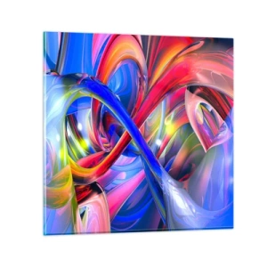 Glass picture - Dance of Colours - 60x60 cm