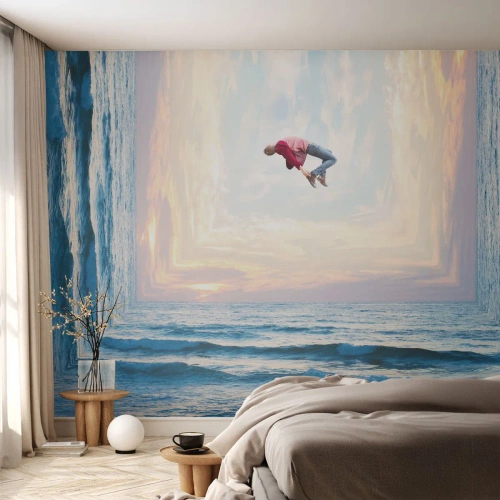 Photo Wallpaper Premium Sand - To Another Dimension - Abstraction, Man, Nature - 200x140 cm