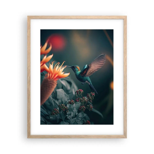 Poster in light oak frame - Really Colourful Life - 40x50 cm