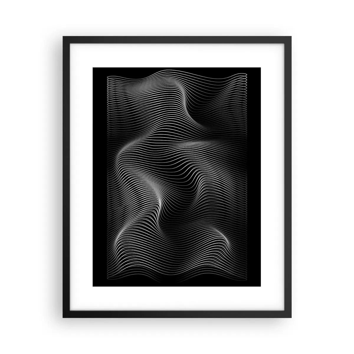 Poster in black frame - Dance of the Light in Space - 40x50 cm