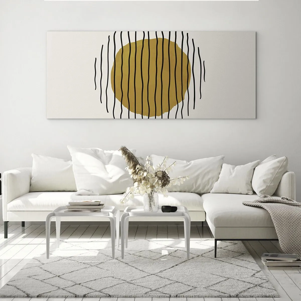 Glass picture - Abstract Shivering from Heat - 160x50 cm