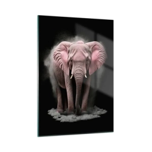 Glass picture - Don't Think About a Pink Elephant! - 50x70 cm