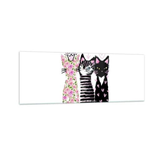 Glass picture - There Were Three Kittens - 140x50 cm