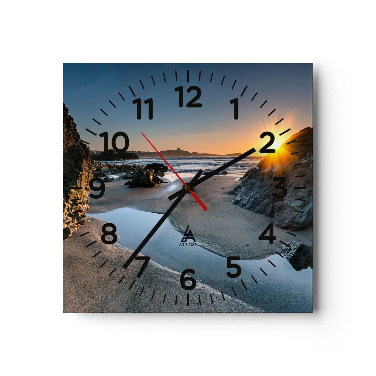 Wall clock - Clock on glass - Untouched by Human Hand - 30x30 cm