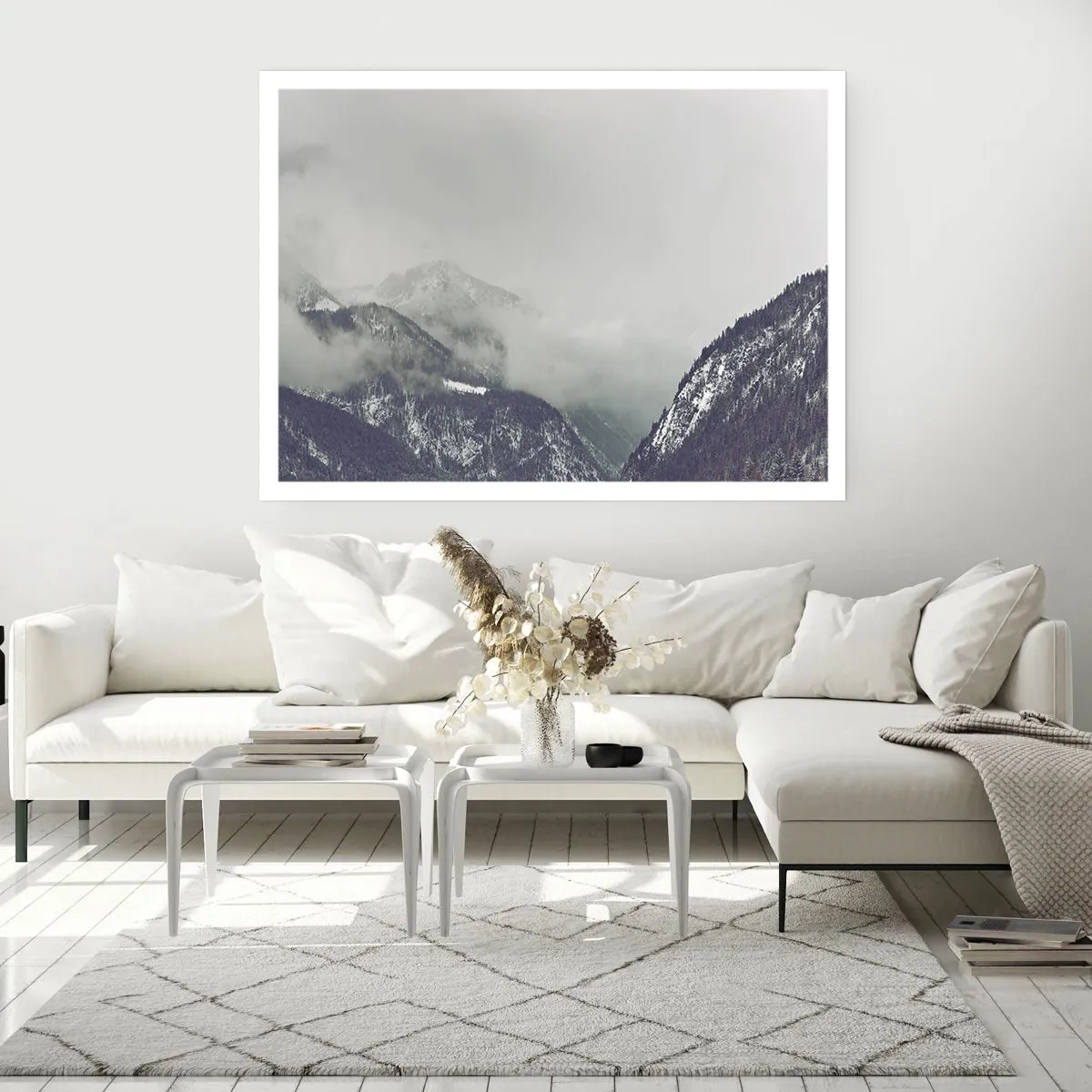 Poster - Foggy valley - 50x40 cm
