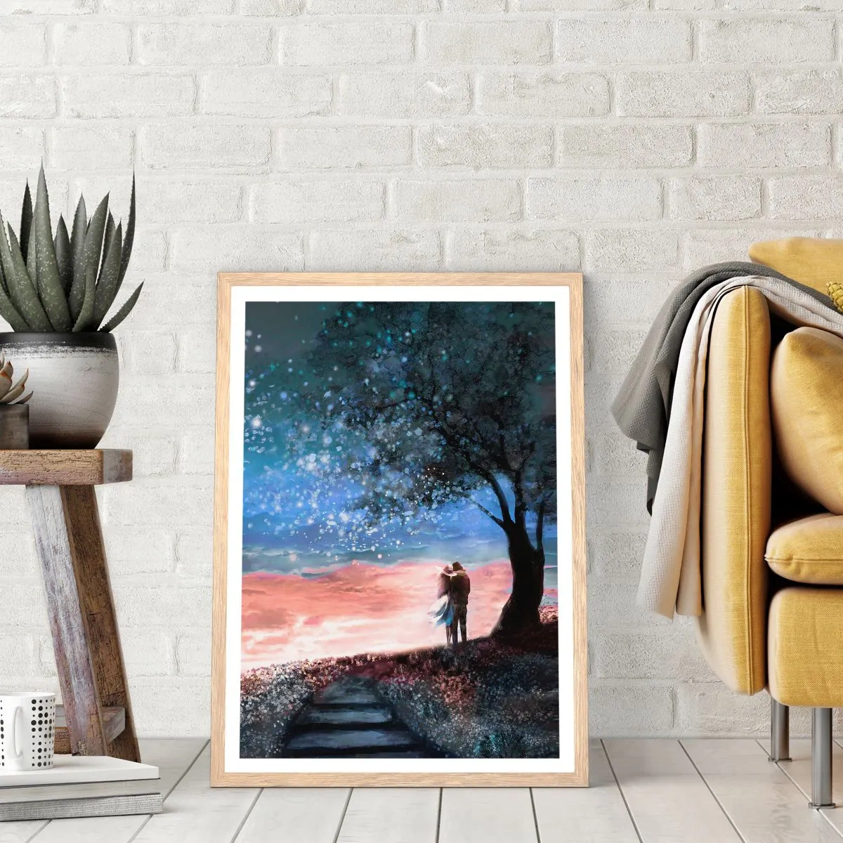 Poster in light oak frame - Starry Spectacle - 61x91 cm