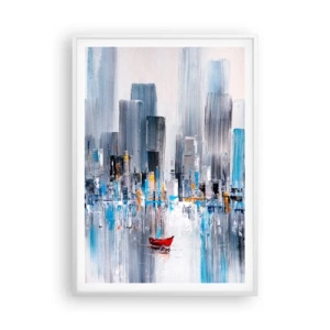 Poster in white frmae - Metropolis by the Bay - 70x100 cm