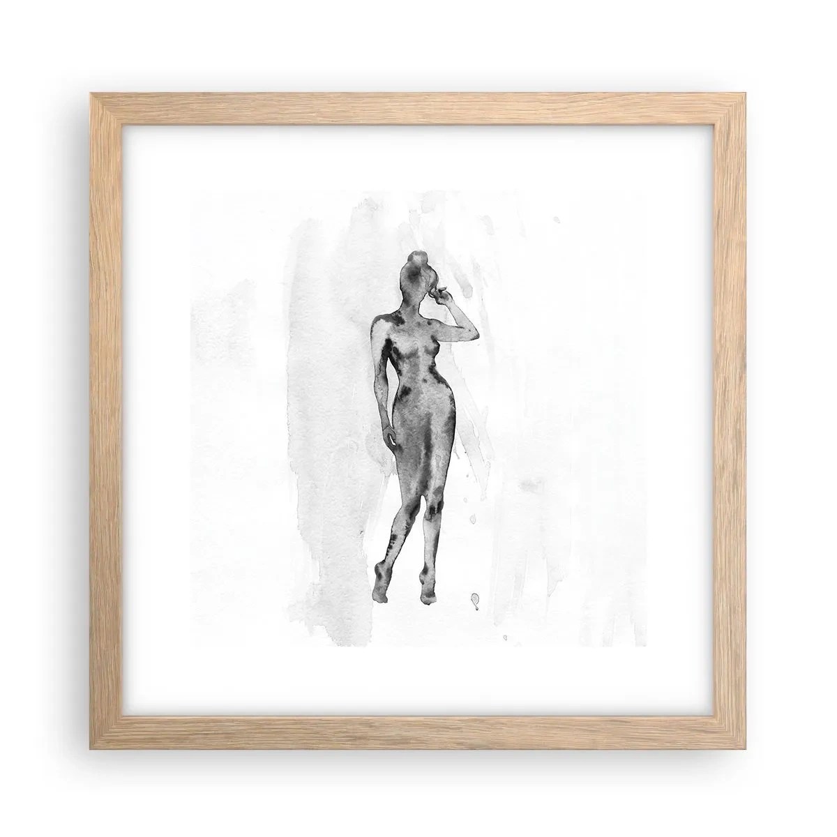 Poster in light oak frame - Study of Ideal of Feminity - 30x30 cm