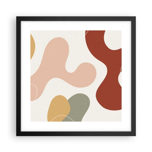 Poster in black frame - Doodles - 40x40 cm