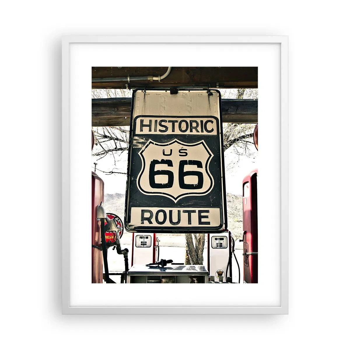 Poster in white frmae - American Retro Trip - 40x50 cm