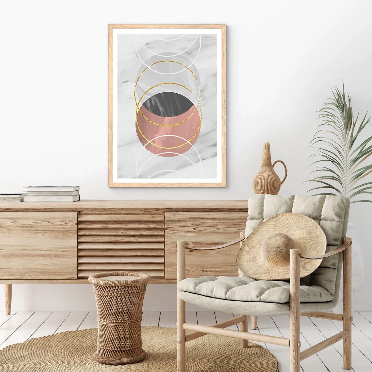 Poster in light oak frame - Music of the Spheres - 70x100 cm