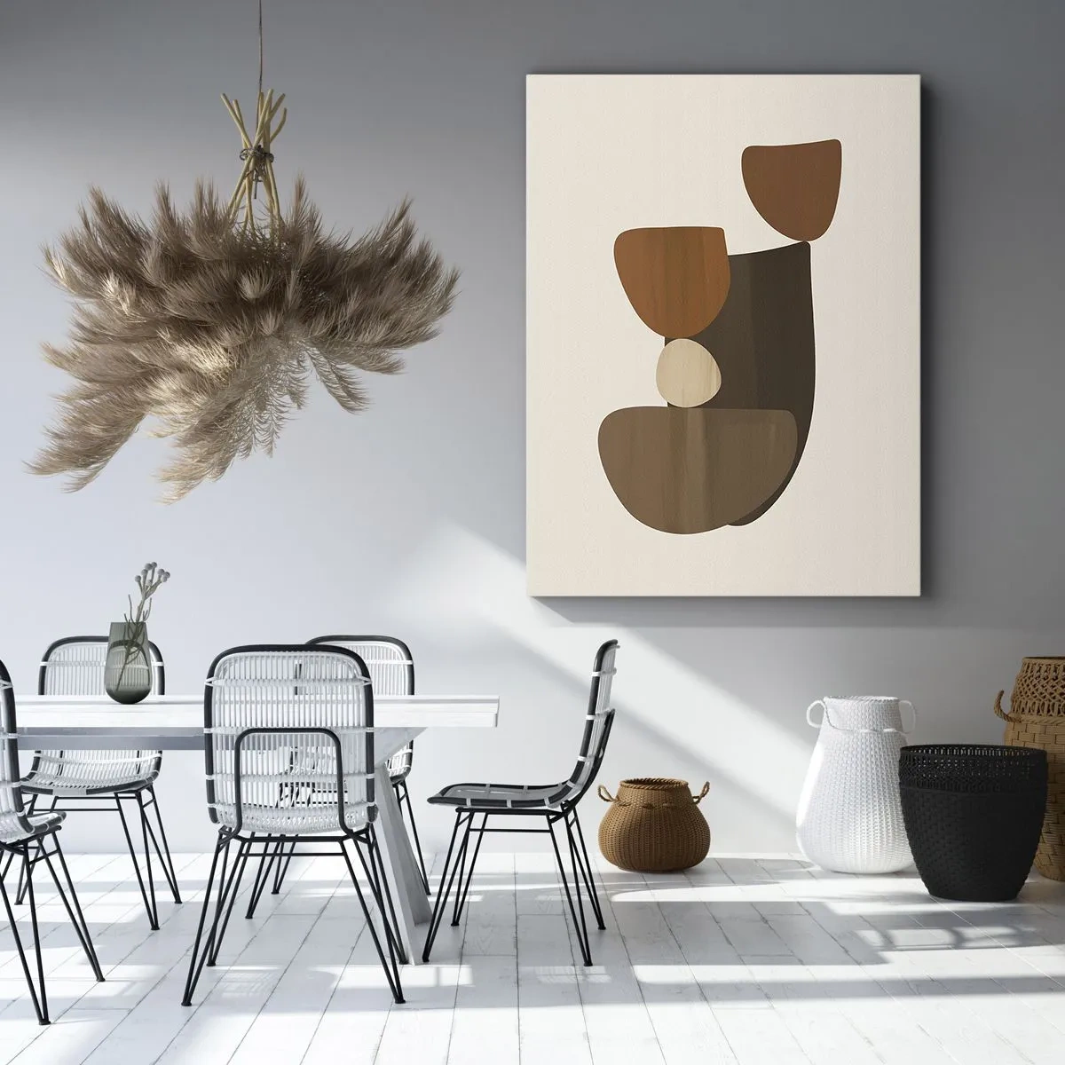 Canvas picture - Composition in Brown - 50x70 cm